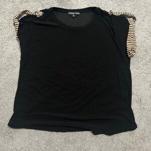 Vintage Rose Women's Black Top - New Without Tags
